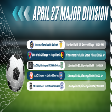 April 27 Major Division Schedule